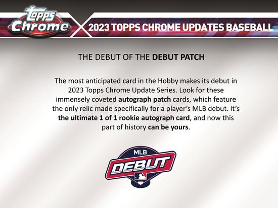 Image for 2023 Topps Chrome Update Series Baseball Hobby Jumbo Box