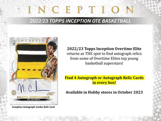 Image for 2022/23 Topps Inception Overtime Elite Basketball Hobby Box