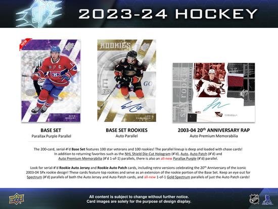 Image for 2023/24 Upper Deck SPx Hockey Hobby Box