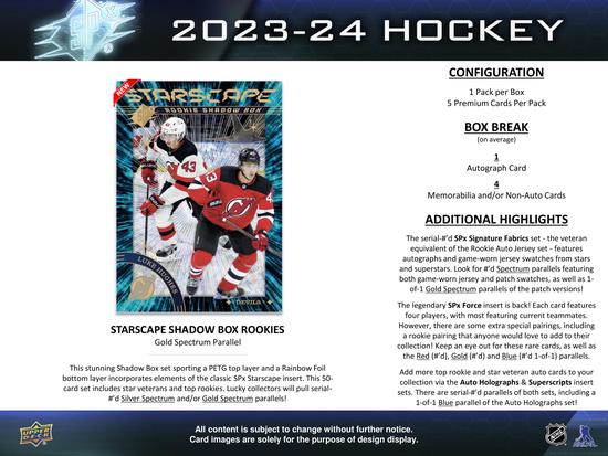 Image for 2023/24 Upper Deck SPx Hockey Hobby Box