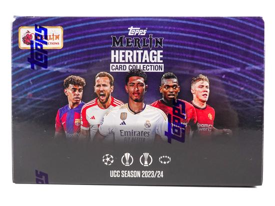 Image for 2023/24 Topps Merlin Heritage UEFA Club Competitions Soccer Hobby Box