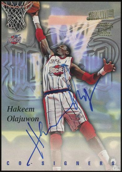 Image for 1997/98 Stadium Club Co-Signers #CO10 Hakeem Olajuwon/Tim Hardaway Autograph (Reed Buy)