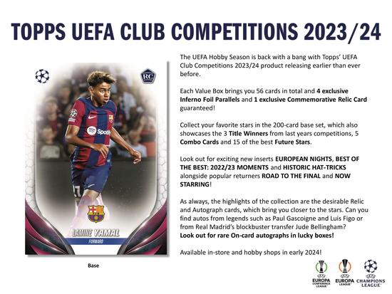 Image for 2023/24 Topps UEFA Club Competitions Soccer Blaster Box