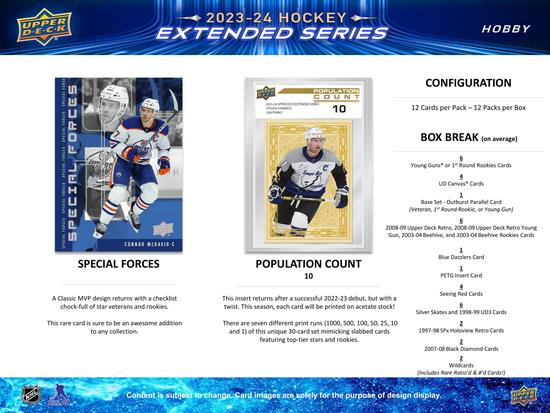 Image for 2023/24 Upper Deck Extended Series Hockey Hobby 12-Box Case