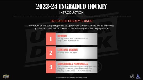 Image for 2023/24 Upper Deck Engrained Hockey Hobby Box