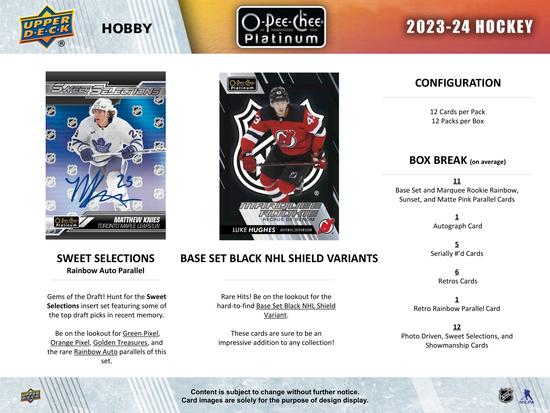 Image for 2023/24 Upper Deck O-Pee-Chee Platinum Hockey Hobby 8-Box Case