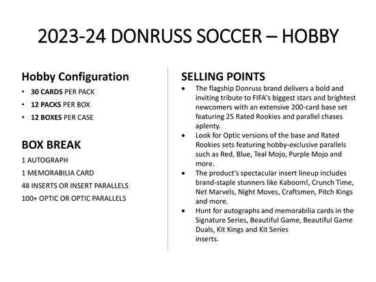Image for 2023/24 Panini Donruss Soccer Hobby Box