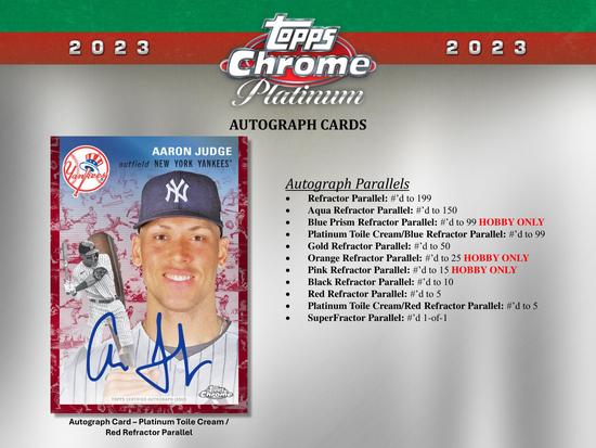 Image for 2023 Topps Chrome Platinum Anniversary Baseball Hobby Box