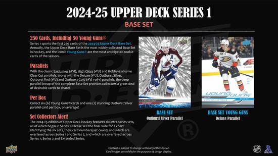 Image for 2024/25 Upper Deck Series 1 Hockey Hobby 12-Box Case
