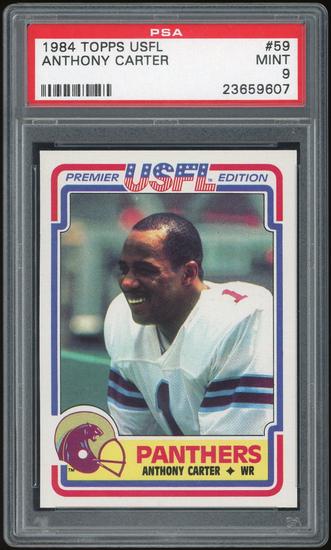 Image for 1984 Topps USFL #59 Anthony Carter XRC PSA 9 *9607 (Reed Buy)