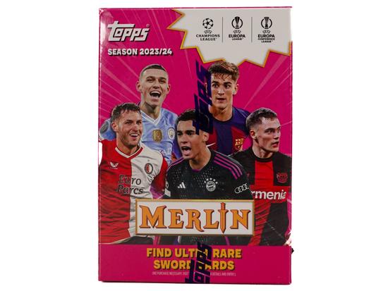 Image for 2023/24 Topps Chrome Merlin UEFA Club Competitions Soccer Blaster Box