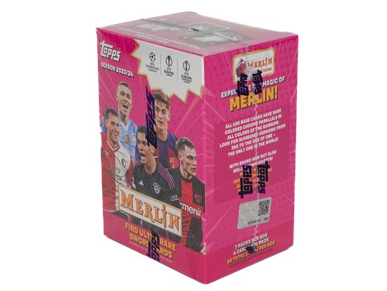 Image for 2023/24 Topps Chrome Merlin UEFA Club Competitions Soccer Blaster Box