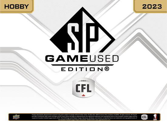 Image for 2023 Upper Deck SP Game Used CFL Football Hobby 16-Box Case