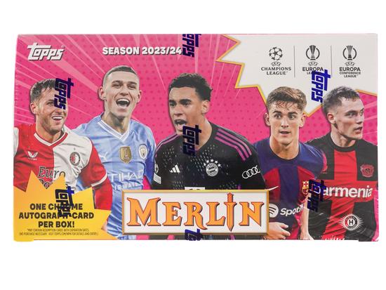 Image for 2023/24 Topps Chrome Merlin UEFA Club Competitions Soccer Hobby Box