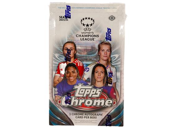 Image for 2023/24 Topps Chrome UEFA Women's Champions League Soccer Hobby 12-Box Case