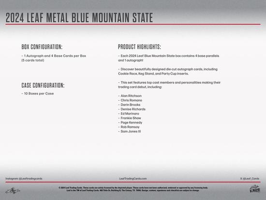 Image for 2024 Leaf Metal Blue Mountain State Hobby Box