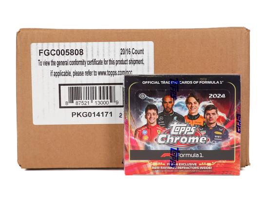 Image for 2024 Topps Chrome F1 Formula 1 Qualifying Lap Hobby 20-Box Case