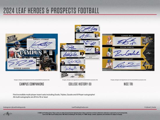 Image for 2024 Leaf Heroes & Prospects Football Hobby Box