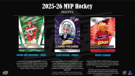 Image for 2025/26 Upper Deck MVP Hockey Hobby 20-Box Case