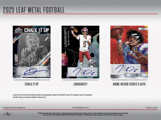 Image for 2025 Leaf Metal Football Hobby 12-Box Case