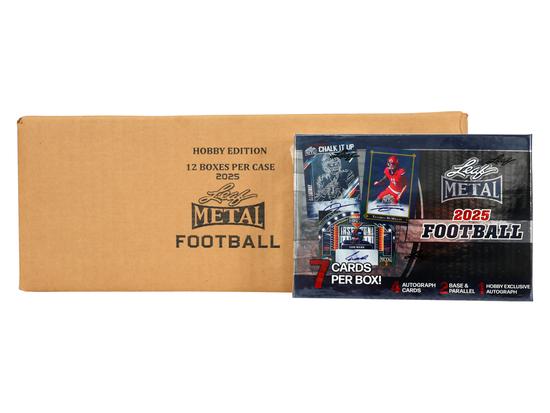 Image for 2025 Leaf Metal Football Hobby 12-Box Case