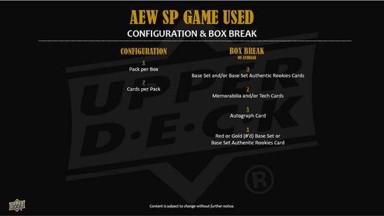 Image for 2025 Upper Deck AEW SP Game Used Wrestling Hobby 18-Box Case