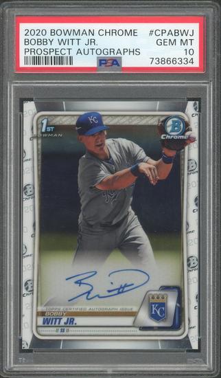 Image for 2020 Bowman Chrome Bobby Witt Jr. 1st Bowman Auto PSA 10