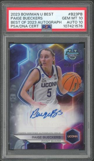Image for 2023 Bowman University Best Paige Bueckers Auto /125 PSA 10