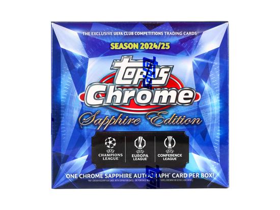 Image for 2024/25 Topps Chrome UEFA Club Competitions Sapphire Edition Soccer Box