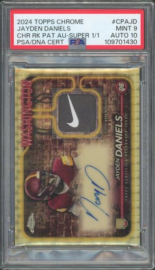 2024 Topps Chrome Jayden Daniels Superfractor Rookie Patch Auto 1