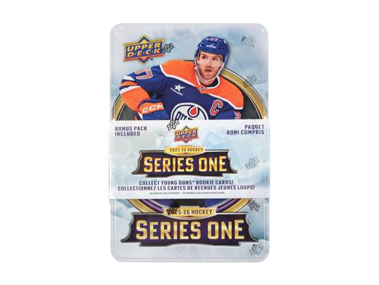 Image for 2025/26 Upper Deck Series 1 Hockey Tin (Box) Case (12 Ct.)