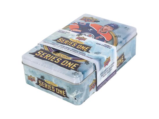 Image for 2025/26 Upper Deck Series 1 Hockey Tin (Box) Case (12 Ct.)