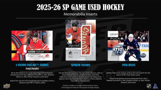 Image for 2025/26 Upper Deck SP Game Used Hockey Hobby Box