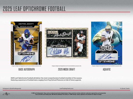 Image for 2025 Leaf Optichrome Football Hobby Box