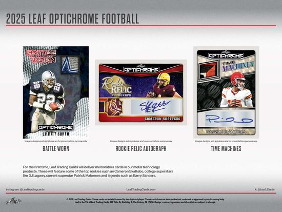 Image for 2025 Leaf Optichrome Football Hobby Box