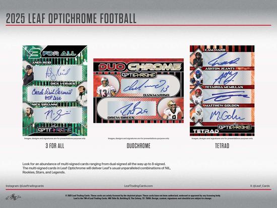 Image for 2025 Leaf Optichrome Football Hobby Box