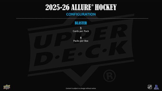 Image for 2025/26 Upper Deck Allure Hockey 4-Pack Blaster 20-Box Case