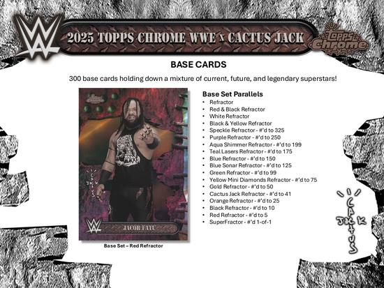 Image for 2025 Topps Chrome WWE x Cactus Jack Hobby Box
