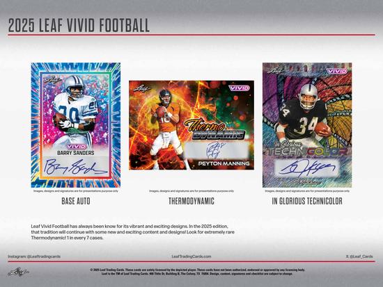 Image for 2025 Leaf Vivid Football Hobby Box
