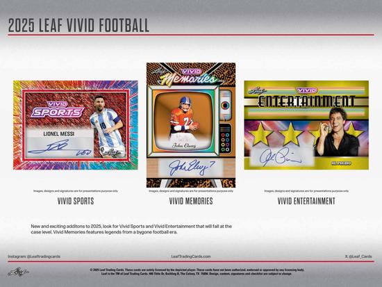 Image for 2025 Leaf Vivid Football Hobby Box