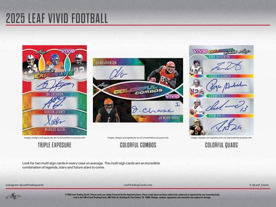 Image for 2025 Leaf Vivid Football Hobby Box
