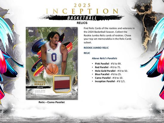 Image for 2024/25 Topps Inception Basketball Hobby 8-Box Case