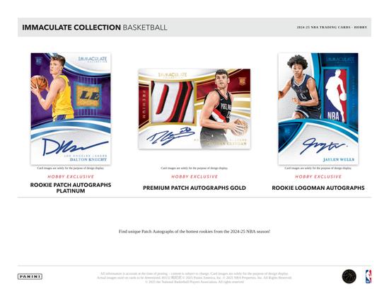 2024/25 PANINI IMMACULATE BASKETBALL HOBBY BOX | eBay