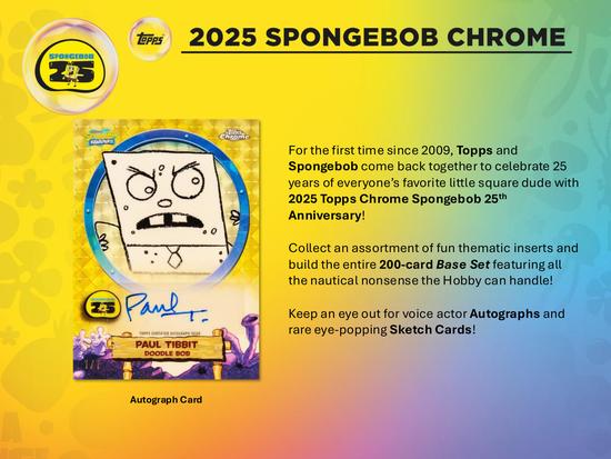 Image for SpongeBob Chrome 25th Anniversary 7-Pack Blaster Box (Topps 2025)