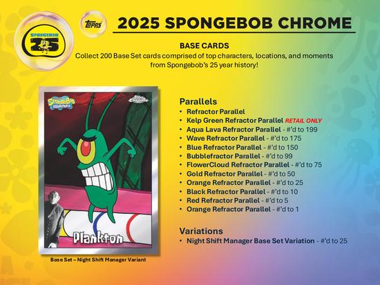 Image for SpongeBob Chrome 25th Anniversary 7-Pack Blaster Box (Topps 2025)
