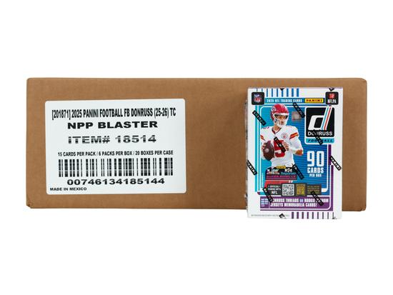Image for 2025 Panini Donruss Football Blaster 20-Box Case (White Hot Rookies!)