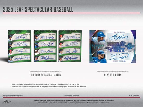 Image for 2025 Leaf Spectacular Baseball Hobby 3-Box Case