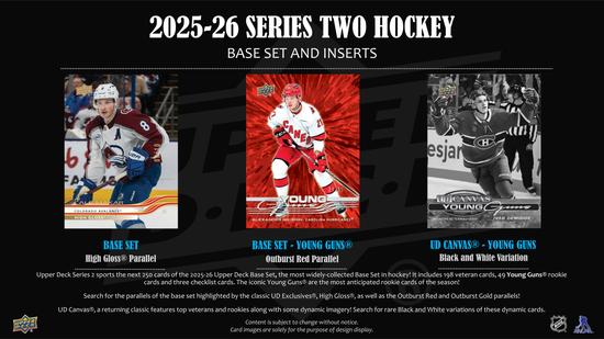 Image for 2025/26 Upper Deck Series 2 Hockey Hobby 12-Box Case