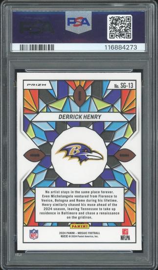 Image for 2024 Panini Mosaic Derrick Henry Stained Glass #SG-13 PSA 10