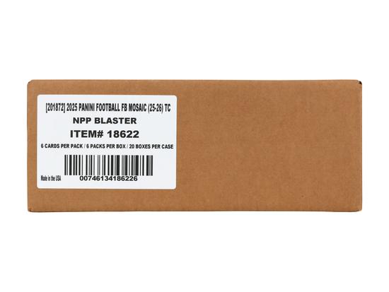 Image for 2025 Panini Mosaic Football Blaster 20-Box Case (Mosaic Orange Parallels) (Green Box)